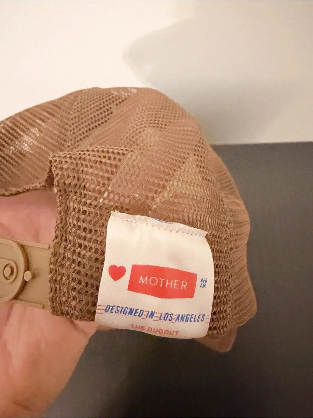 MOTHER The 10-4 Strokes Trucker Hat Anthropologie Brown Dug Out *